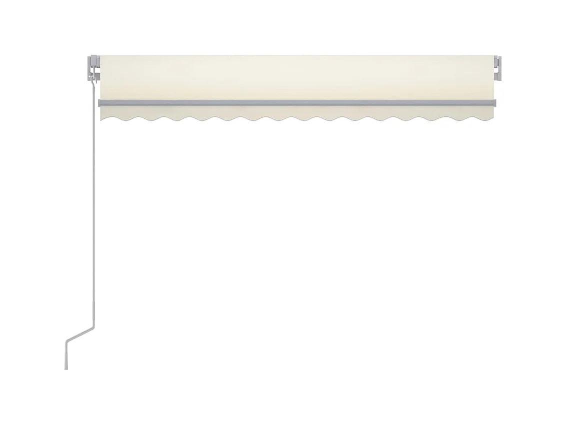Auvent manuel rétractable avec LED 300x250 cm Crème FR78565