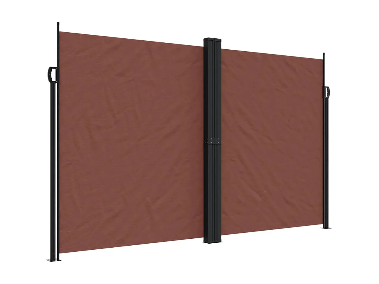 Auvent latéral rétractable Marron 200x1200 cm FR33634