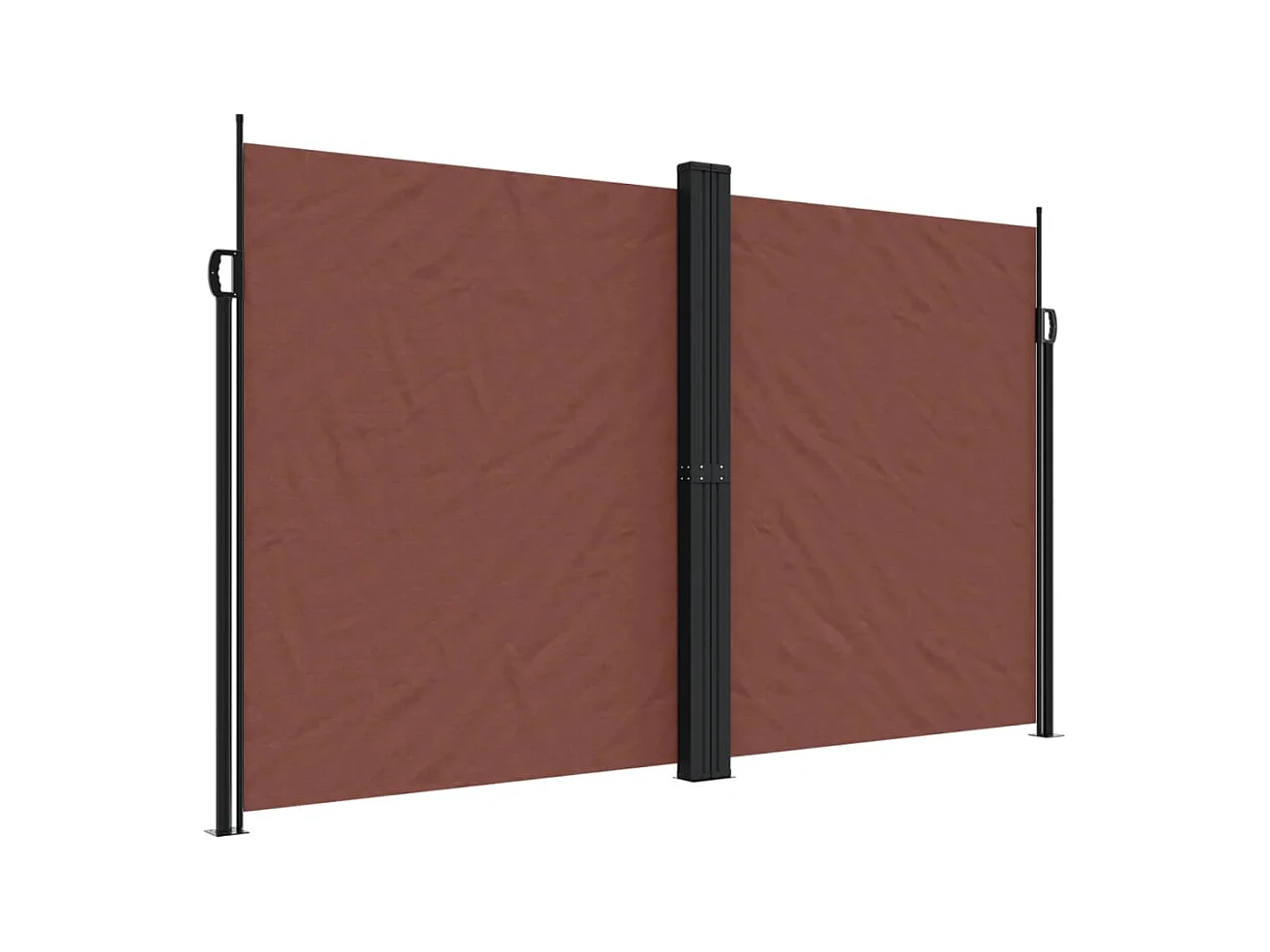 Auvent latéral rétractable Marron 200x1200 cm FR33634