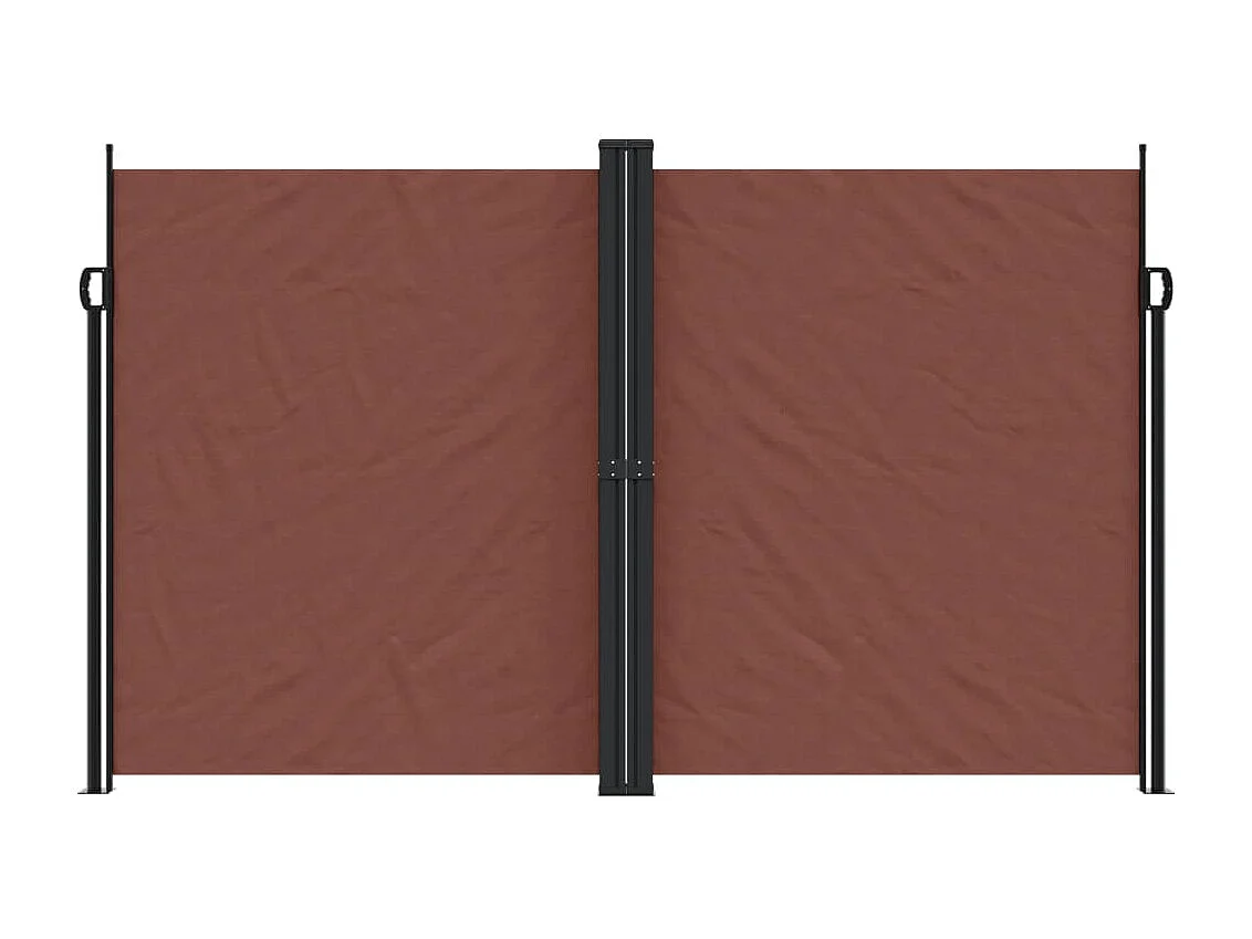 Auvent latéral rétractable Marron 200x1200 cm FR33634