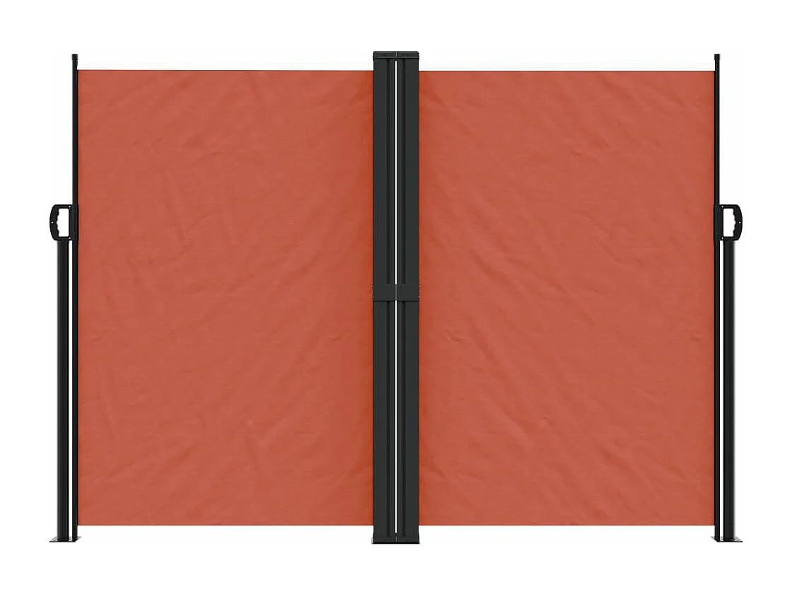 Auvent latéral rétractable terre cuite 180x1000 cm FR80753