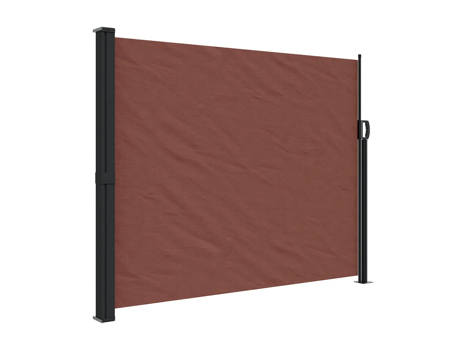 Auvent latéral rétractable marron 160x600 cm FR50781