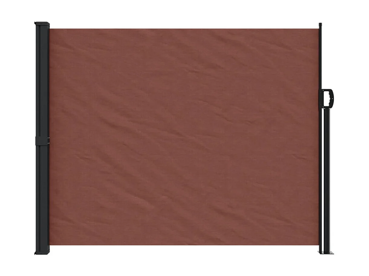 Auvent latéral rétractable marron 160x600 cm FR50781