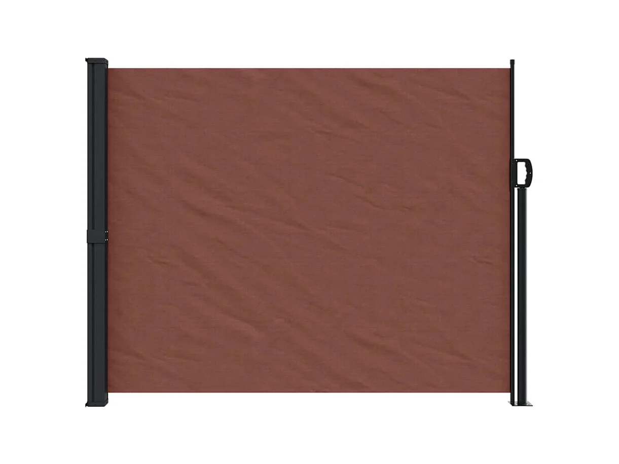 Auvent latéral rétractable marron 160x600 cm FR50781