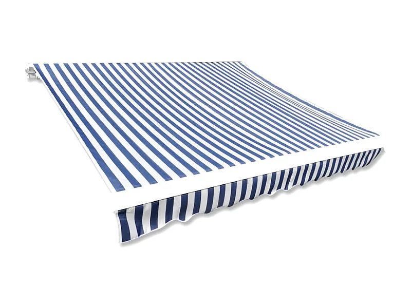 Luifeldoek 350x250 cm canvas blauw en wit BE802938