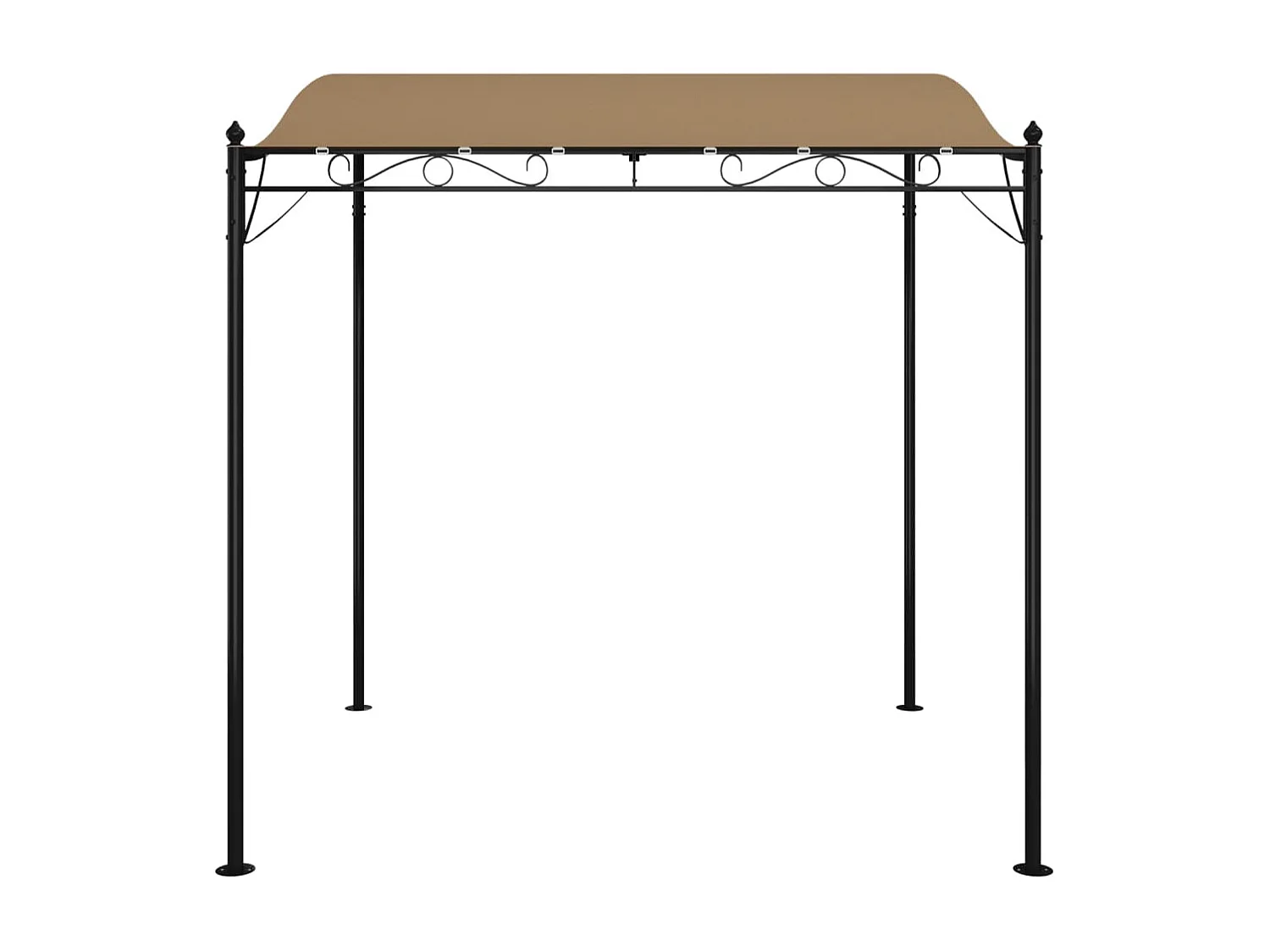 Toldo acero y tela gris taupe 2x2,3 m 180 g/m² ES621051
