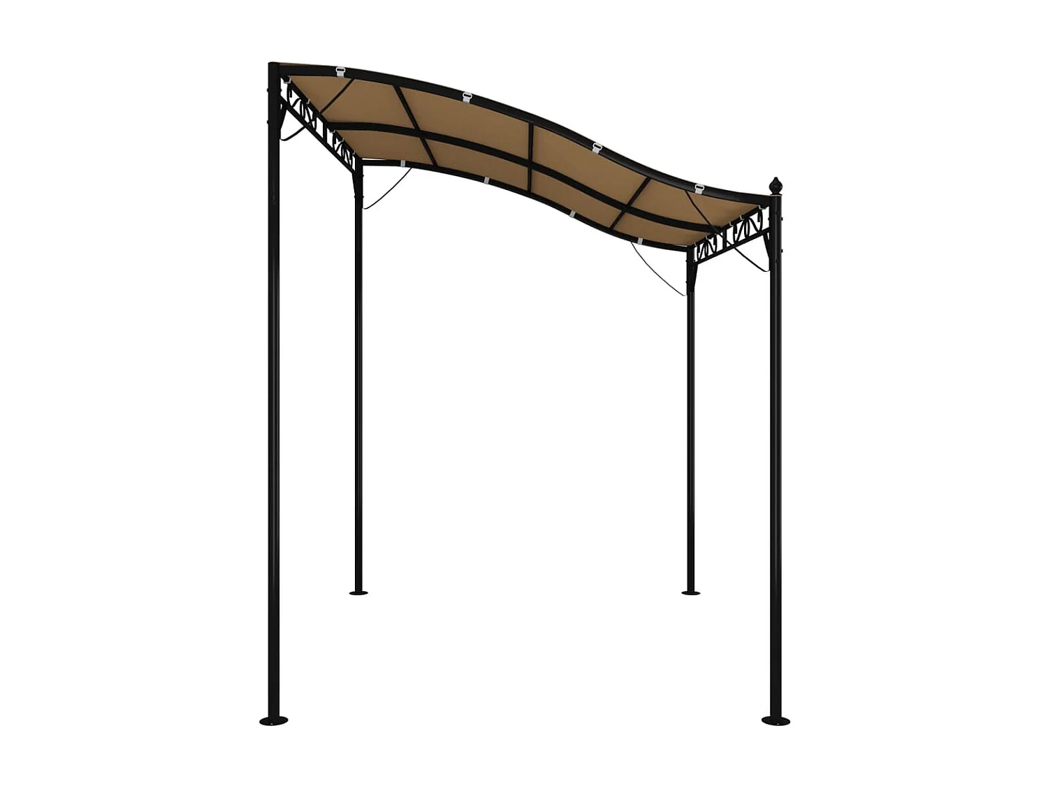 Toldo acero y tela gris taupe 2x2,3 m 180 g/m² ES621051