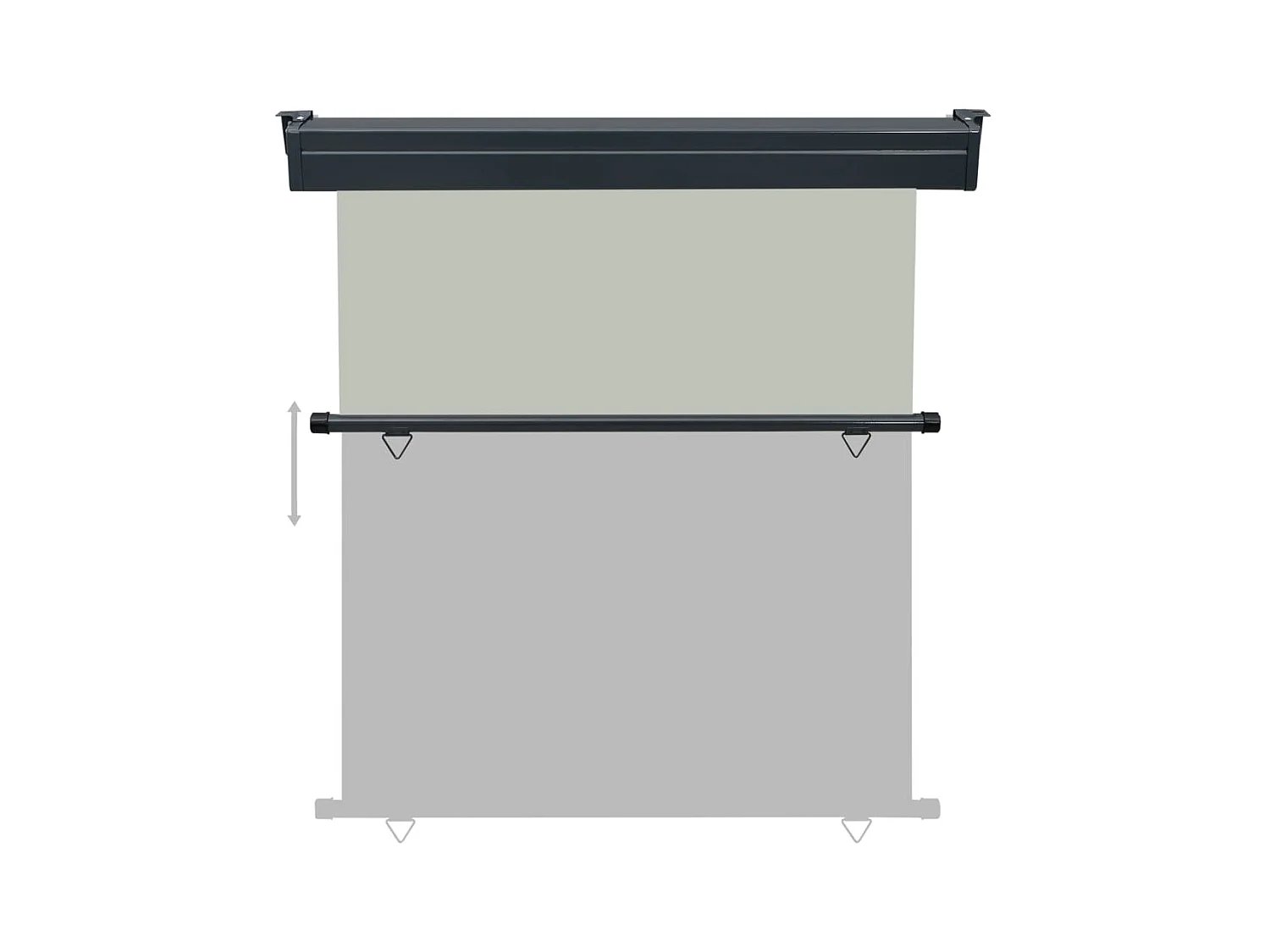 Balkonscherm 165x250 cm grijs BE592137