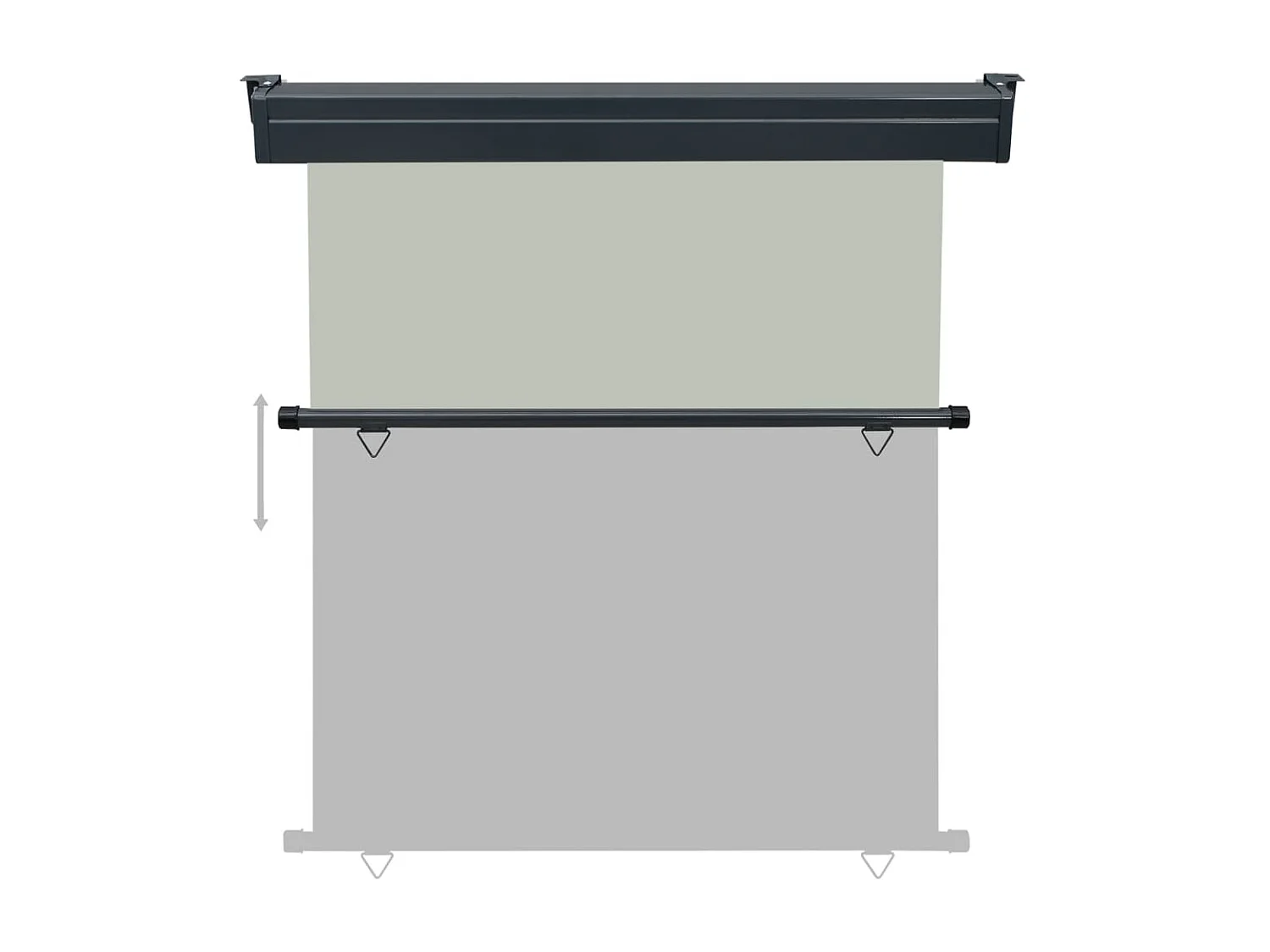 Auvent latéral de balcon 160x250 cm Gris FR11333