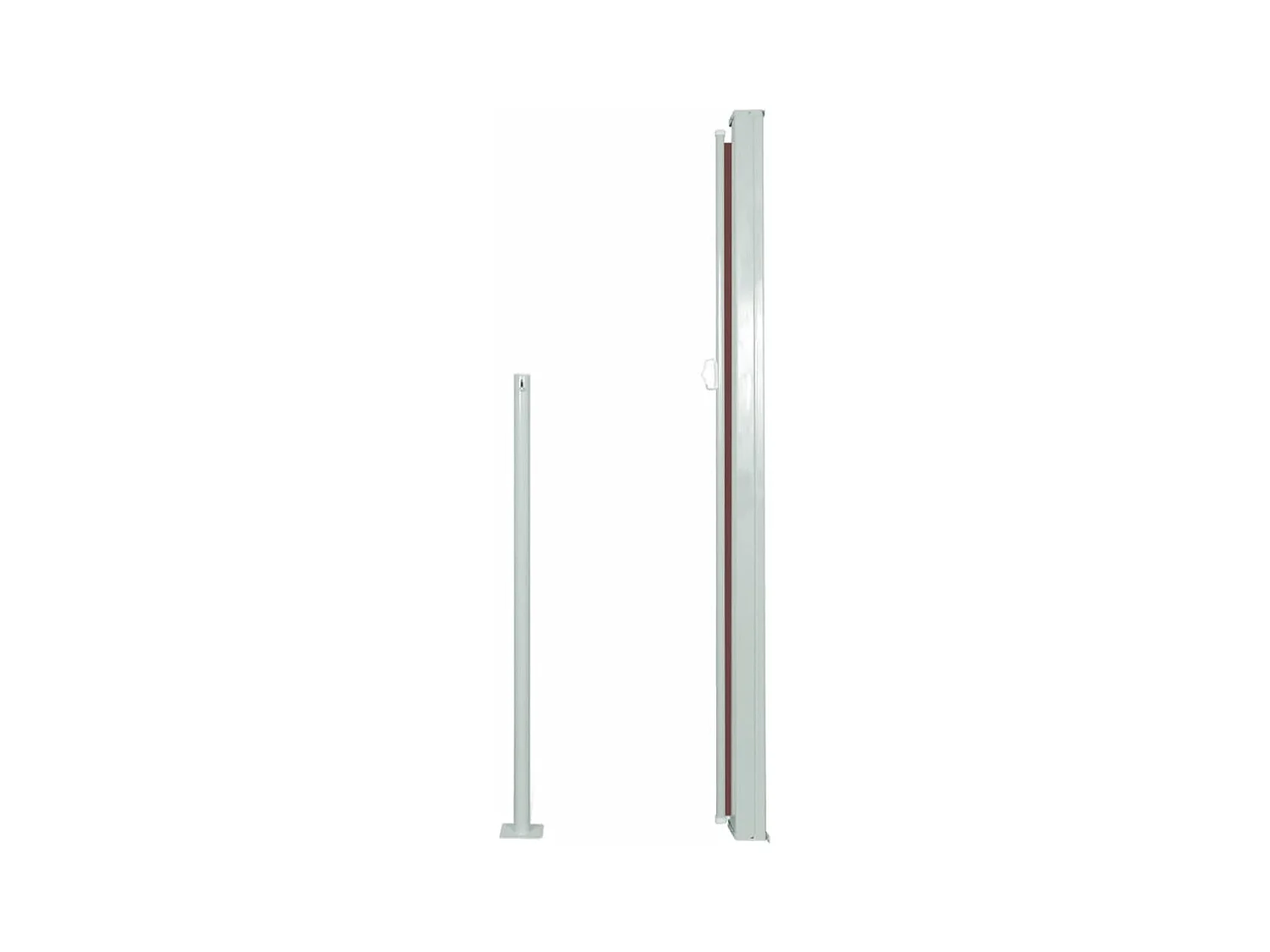 Auvent latéral rétractable 160 x 500 cm Marron FR53823
