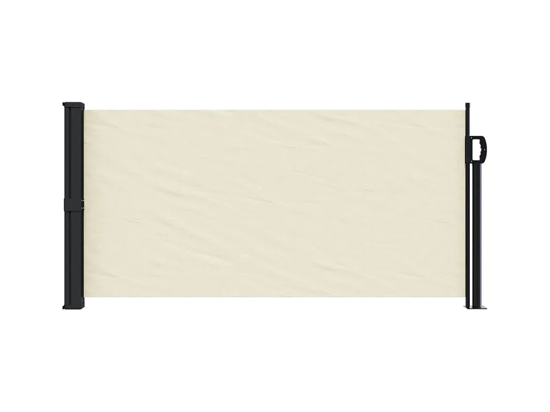 Auvent latéral rétractable crème 100x500 cm FR46203