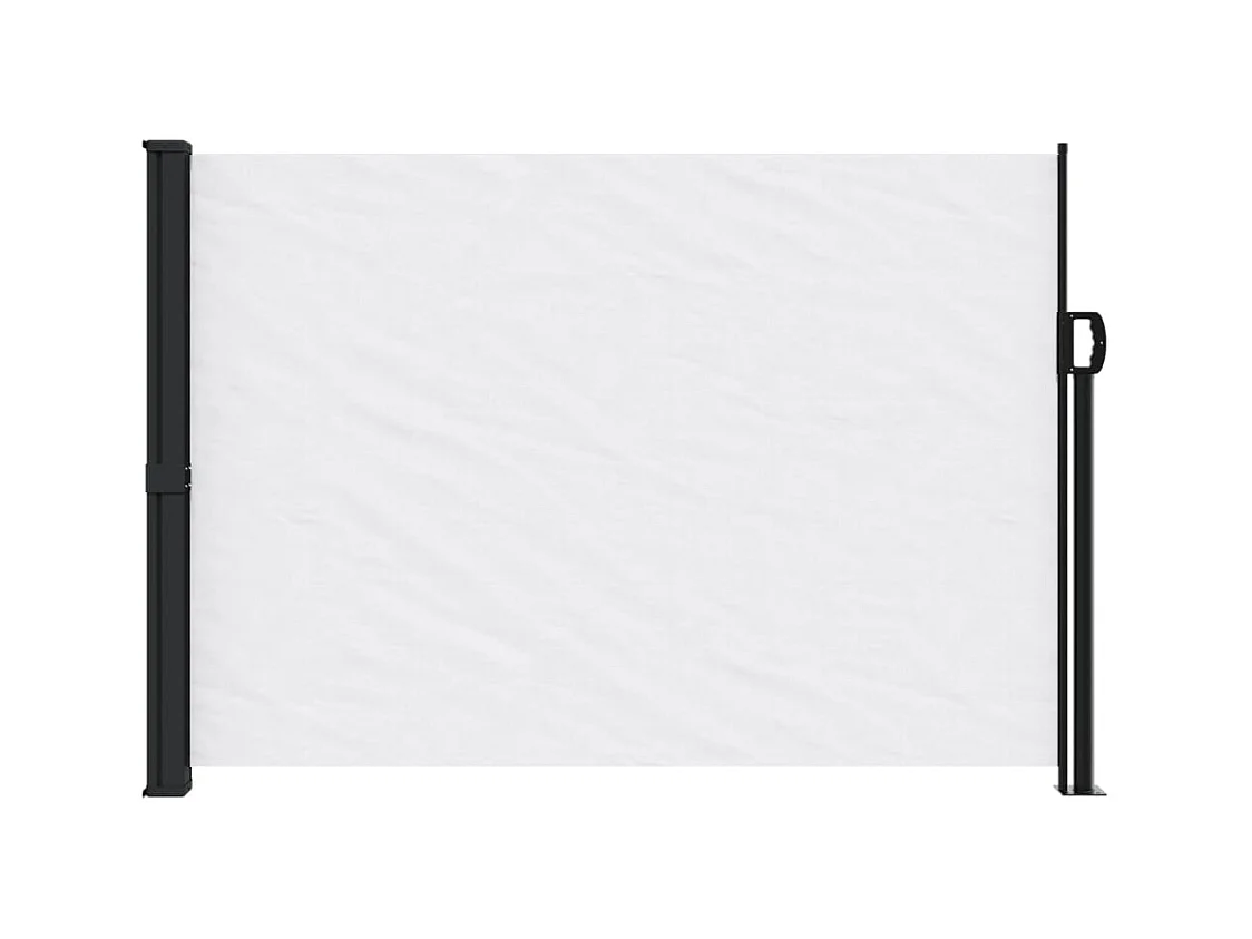 Auvent latéral rétractable blanc 140x300 cm FR84157