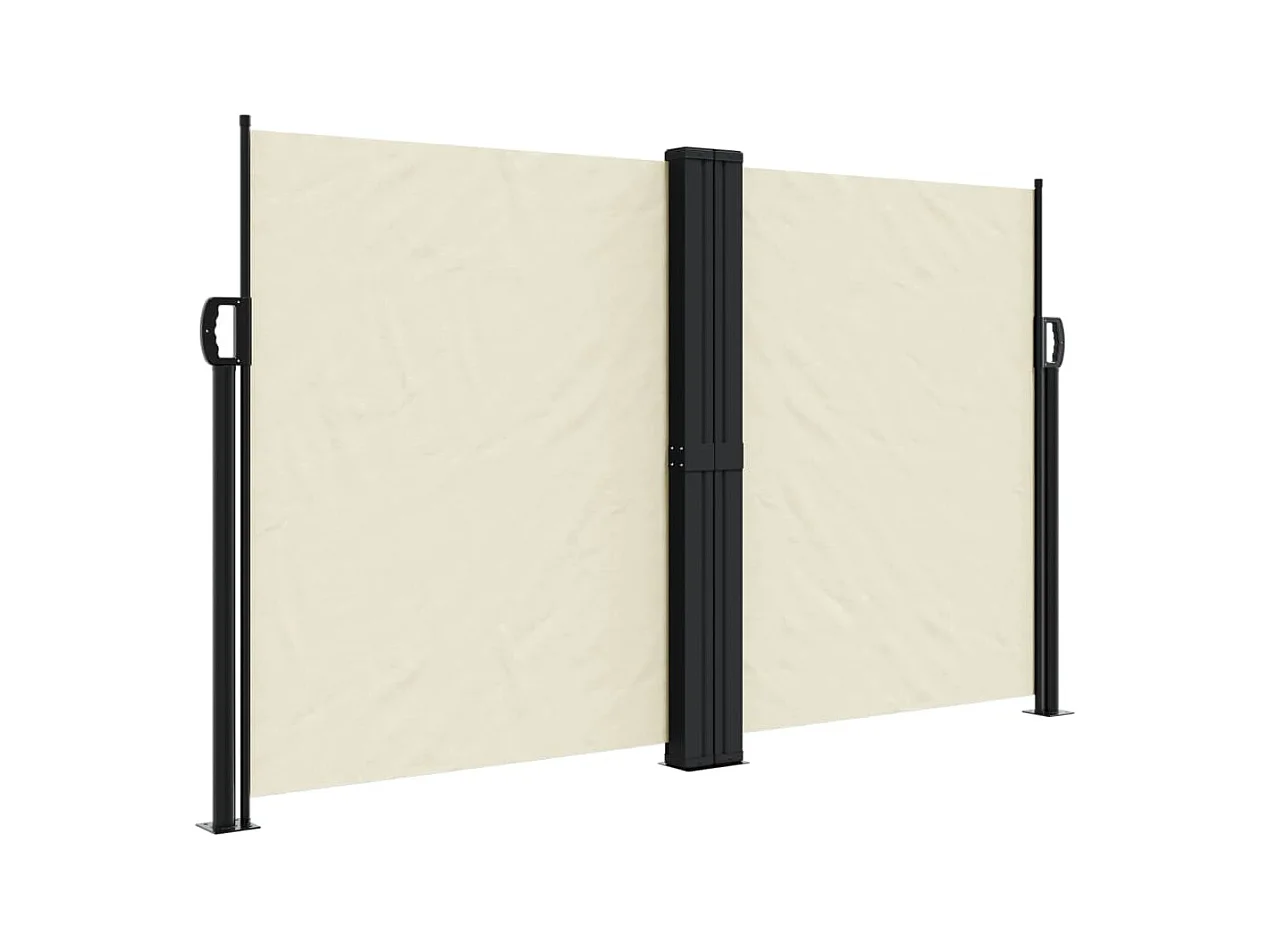 Auvent latéral rétractable crème 140x1000 cm FR18268