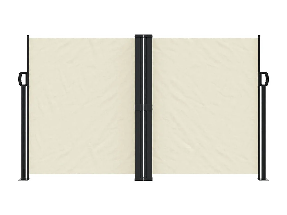 Auvent latéral rétractable crème 140x1000 cm FR18268