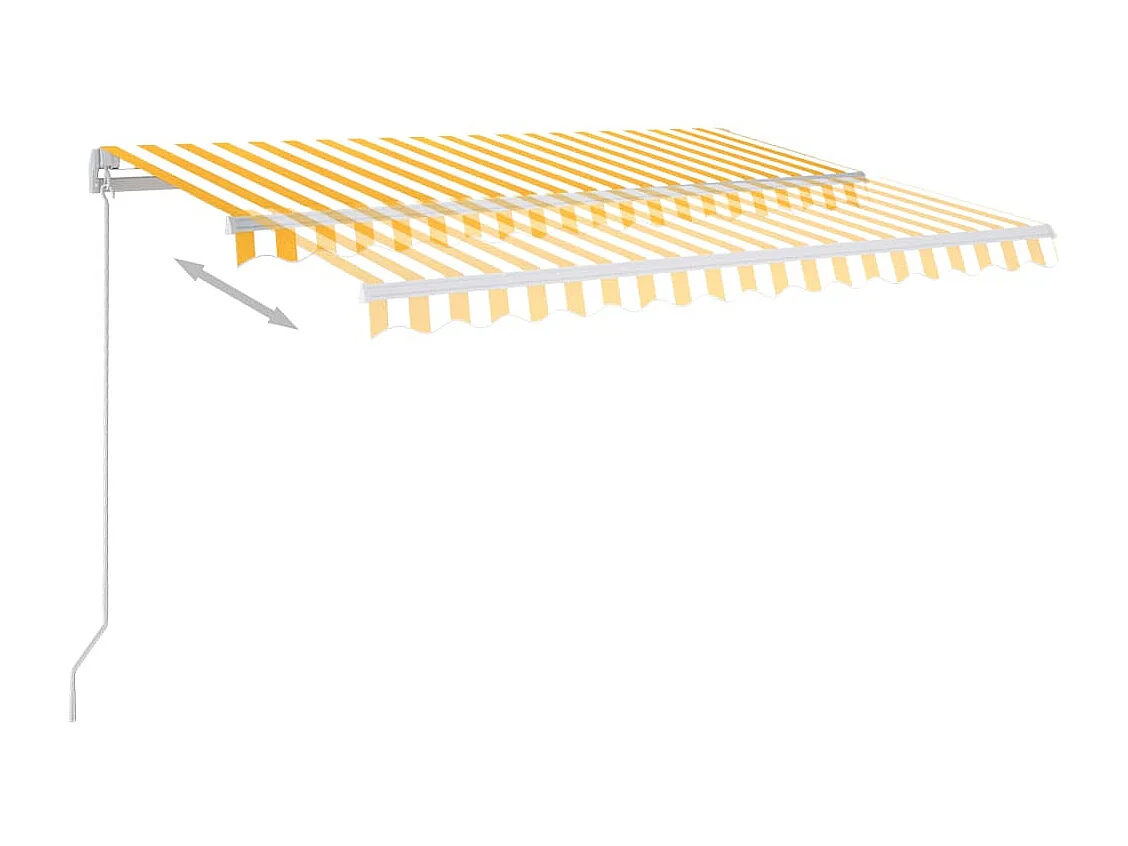 Toldo manual retráctil con LED amarillo y blanco 300x250 cm ES941734