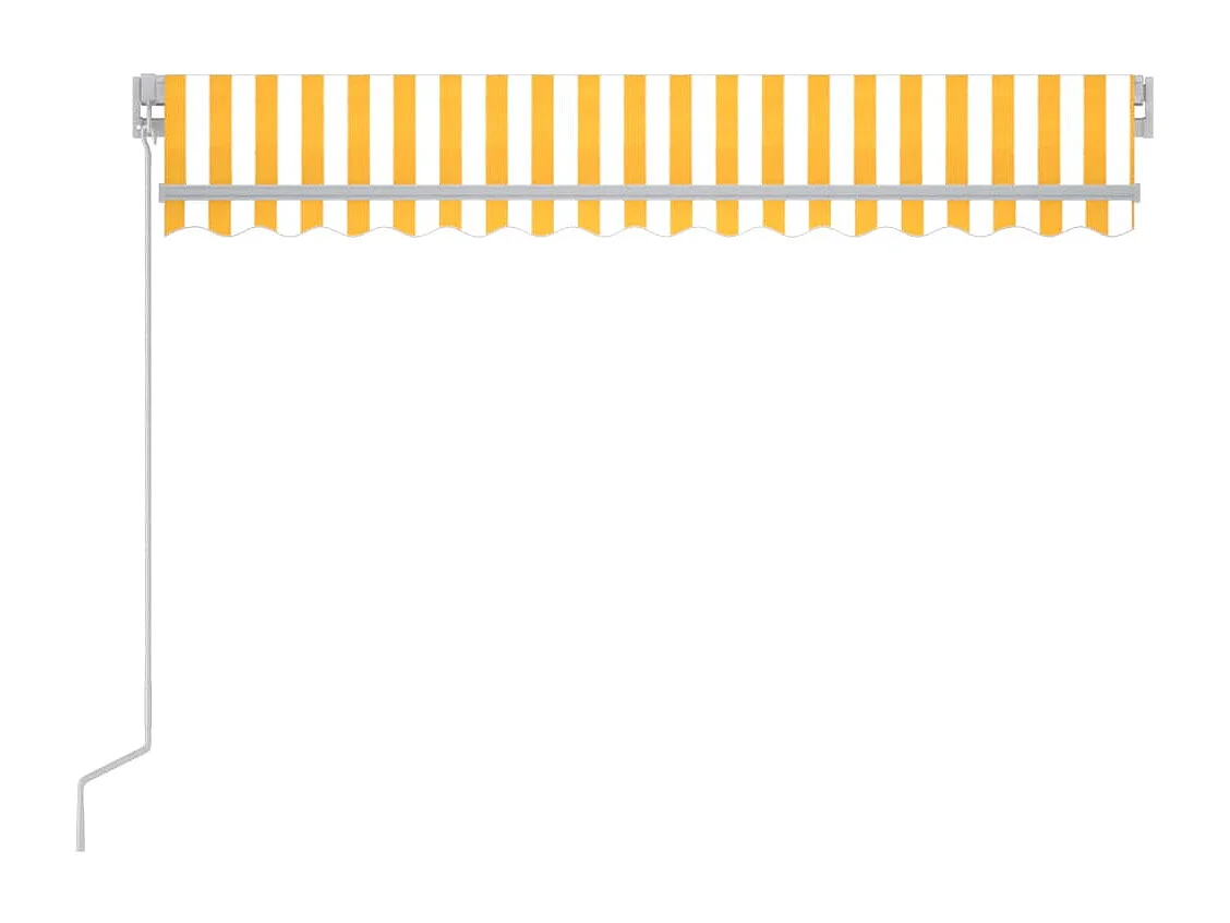 Toldo manual retráctil con LED amarillo y blanco 300x250 cm ES941734