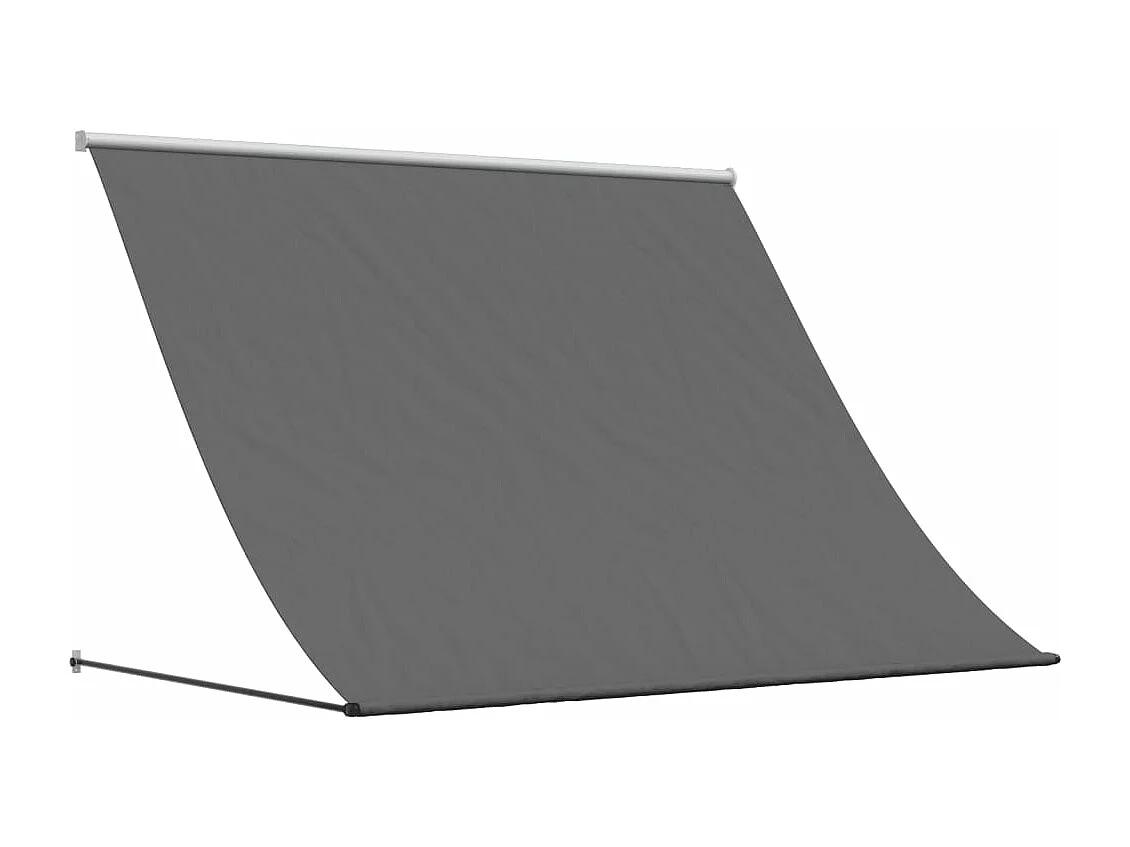 Auvent rétractable anthracite 250x150 m tissu et acier FR70310