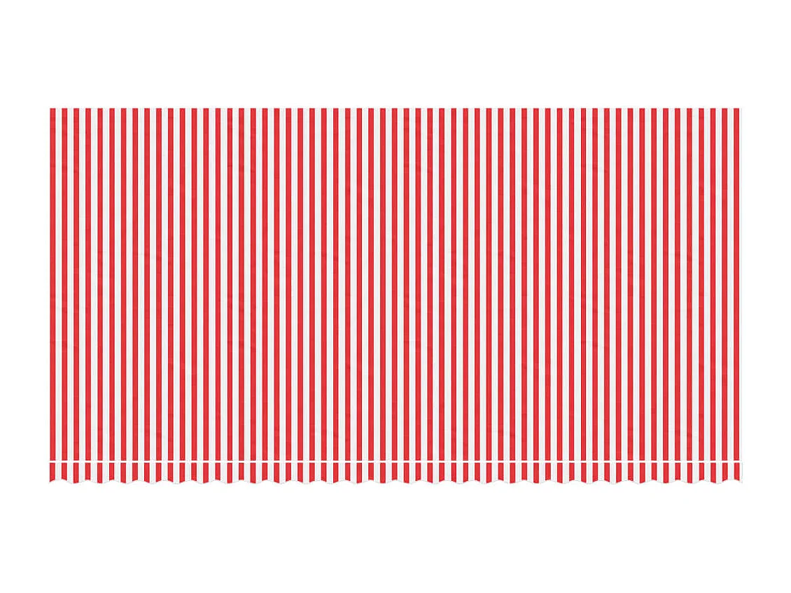 Tissu de remplacement pour auvent rayures rouges et blanches FR67831