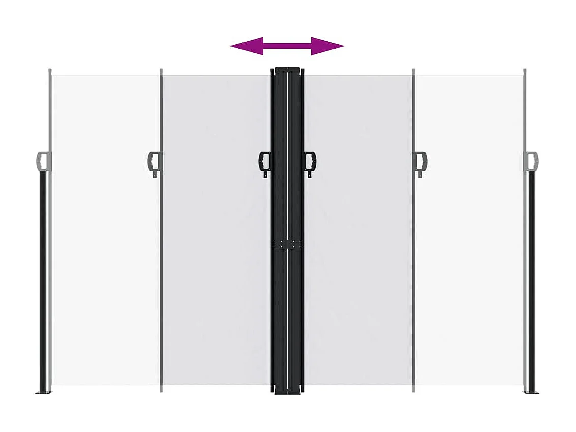 Auvent latéral rétractable blanc 220x600 cm FR39963