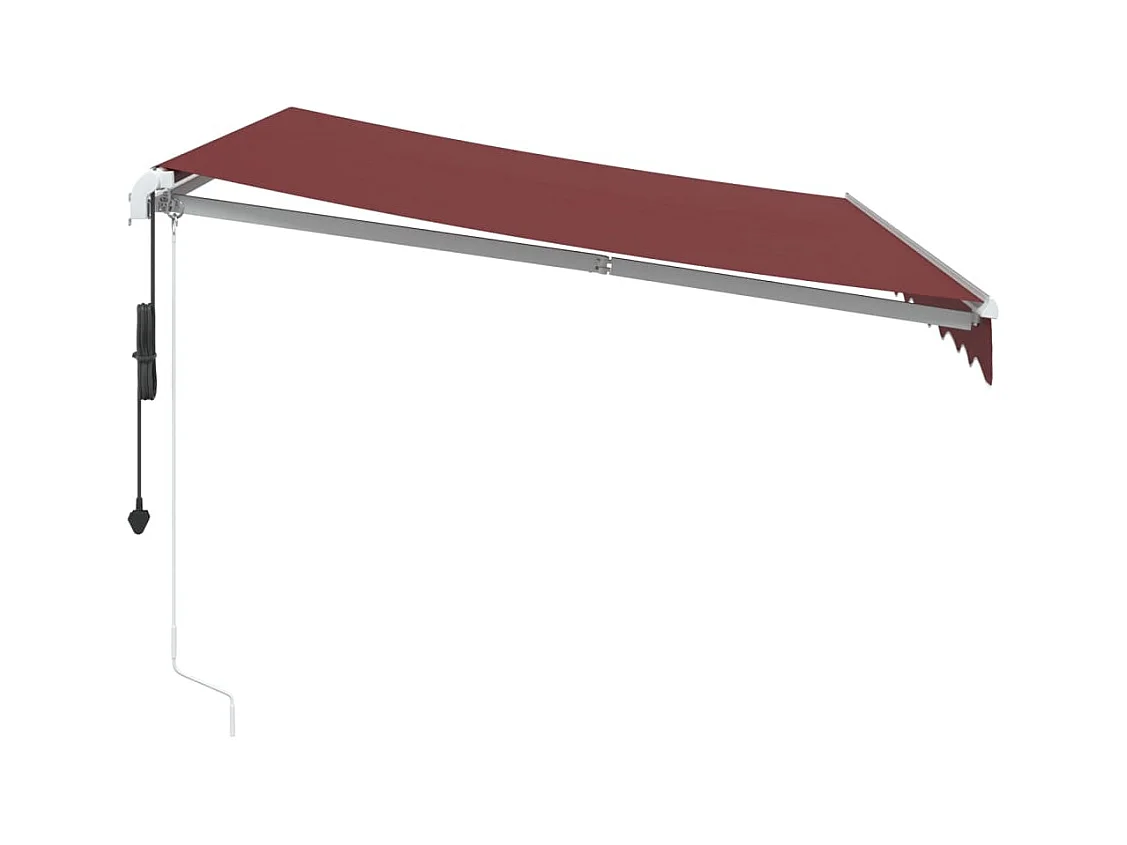 Auvent rétractable automatique bordeaux 300x250 cm FR61307
