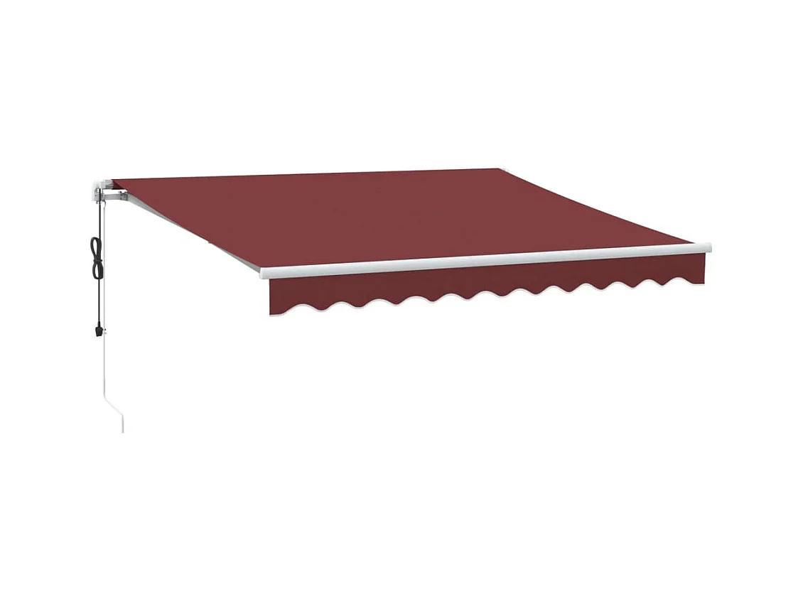 Auvent rétractable automatique bordeaux 300x250 cm FR61307