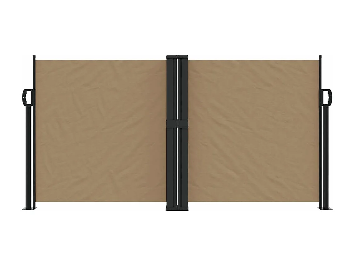 Toldo lateral retráctil gris taupe 120x600 cm ES738201