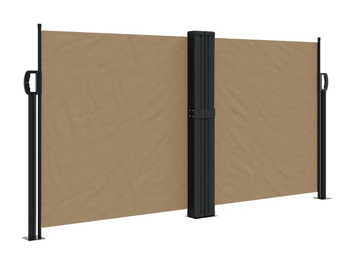 Auvent latéral rétractable taupe 120x600 cm FR58389