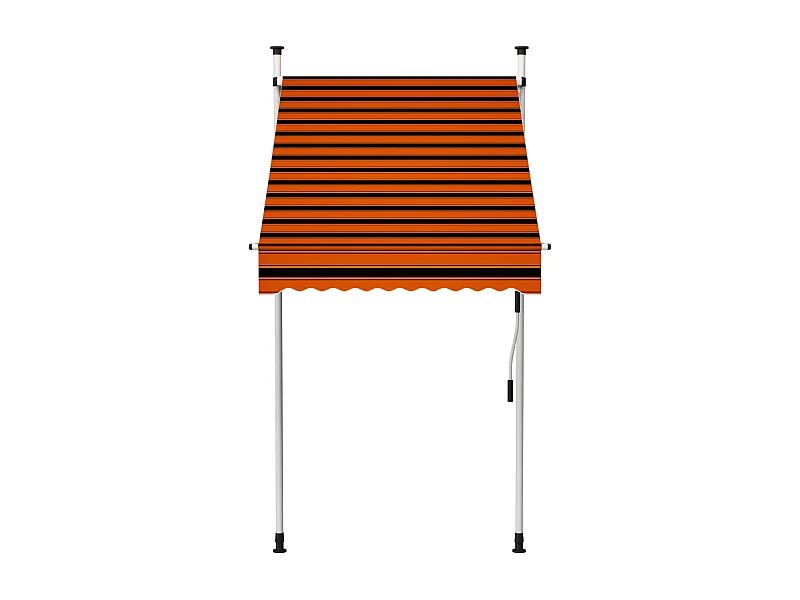 Auvent manuel rétractable 100 cm Orange et marron FR77667