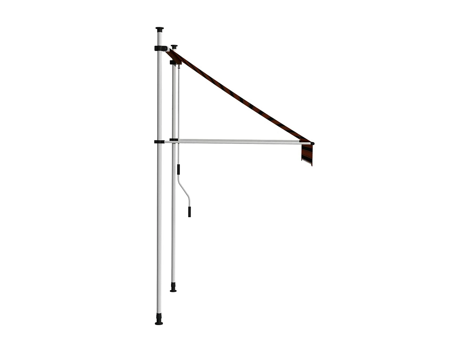 Auvent manuel rétractable 100 cm Orange et marron FR77667