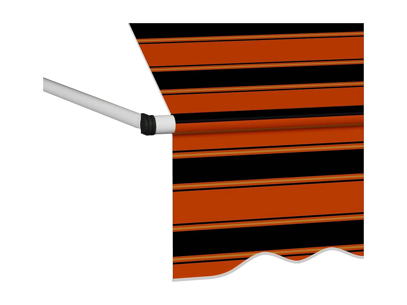 Auvent manuel rétractable 100 cm Orange et marron FR77667