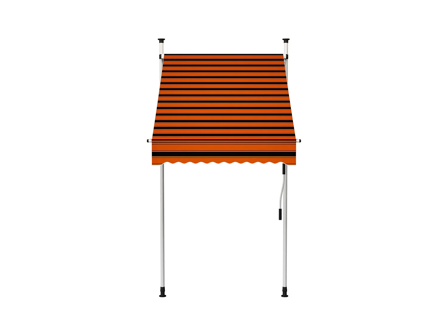 Auvent manuel rétractable 100 cm Orange et marron FR77667