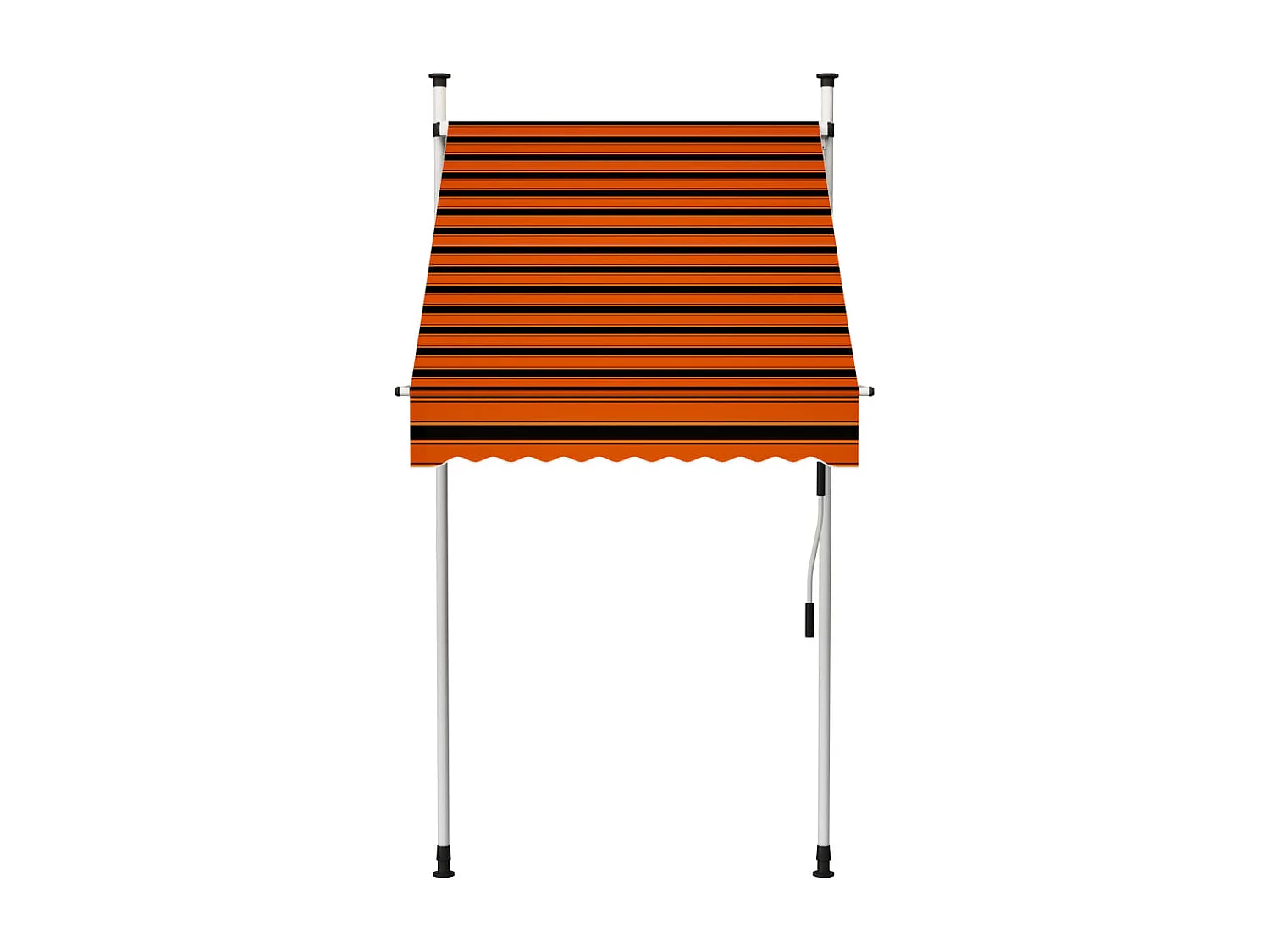 Auvent manuel rétractable 100 cm Orange et marron FR77667