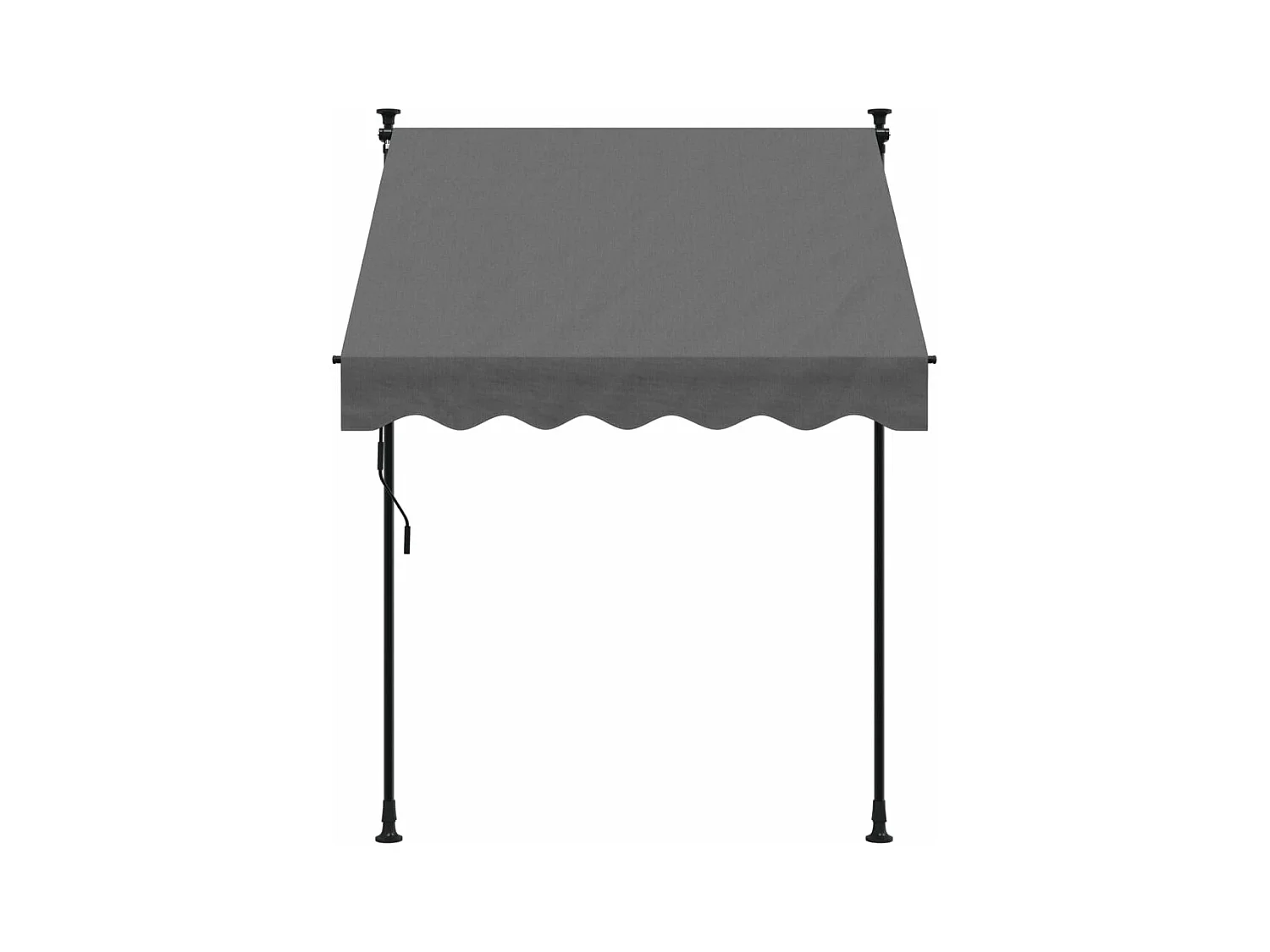 Auvent rétractable anthracite 150x150 m tissu et acier FR47264