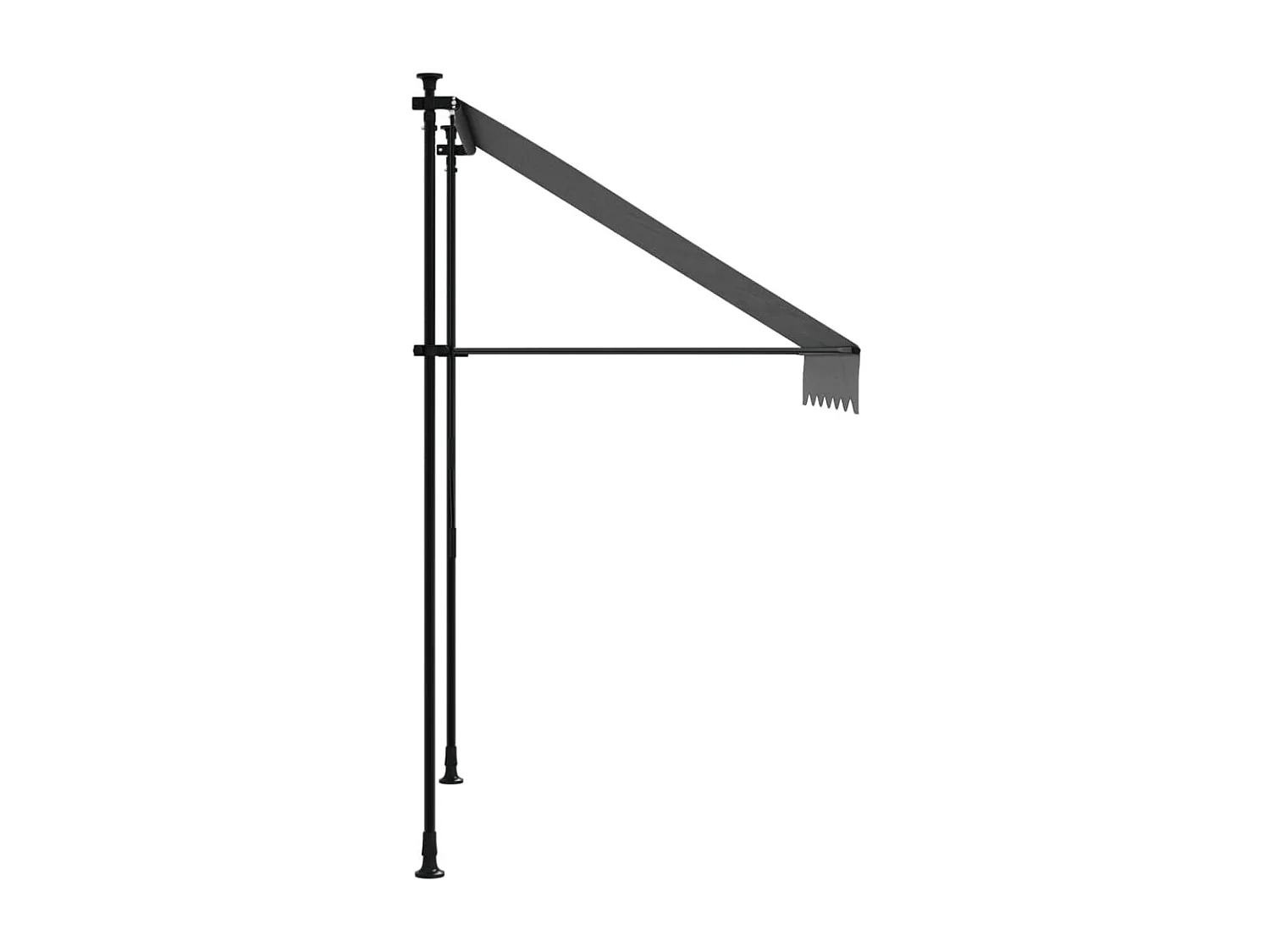 Toldo retráctil de tela y acero gris antracita 150x150 cm ES270399