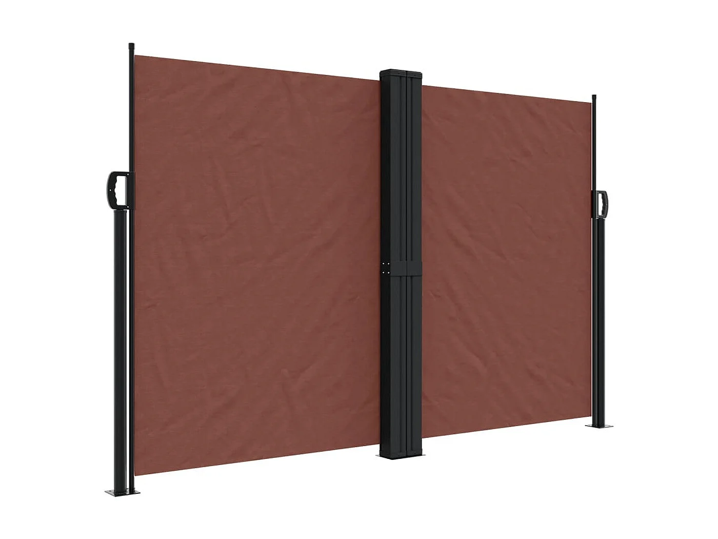 Auvent latéral rétractable marron 160x1000 cm FR49523