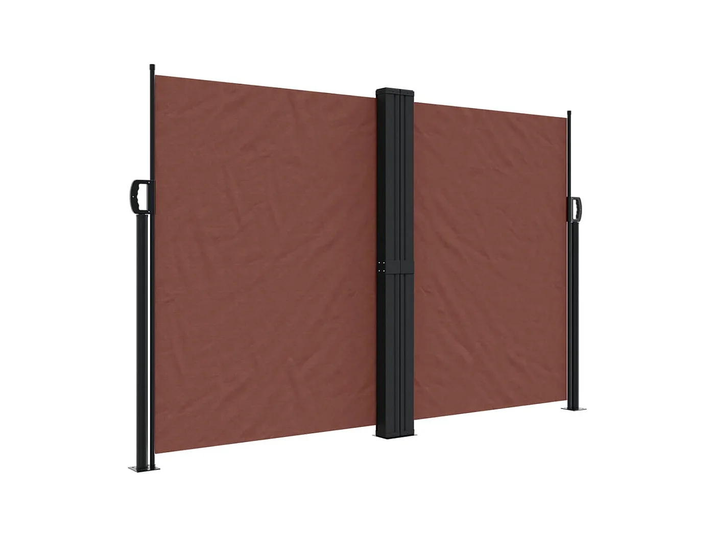 Auvent latéral rétractable marron 160x1000 cm FR49523