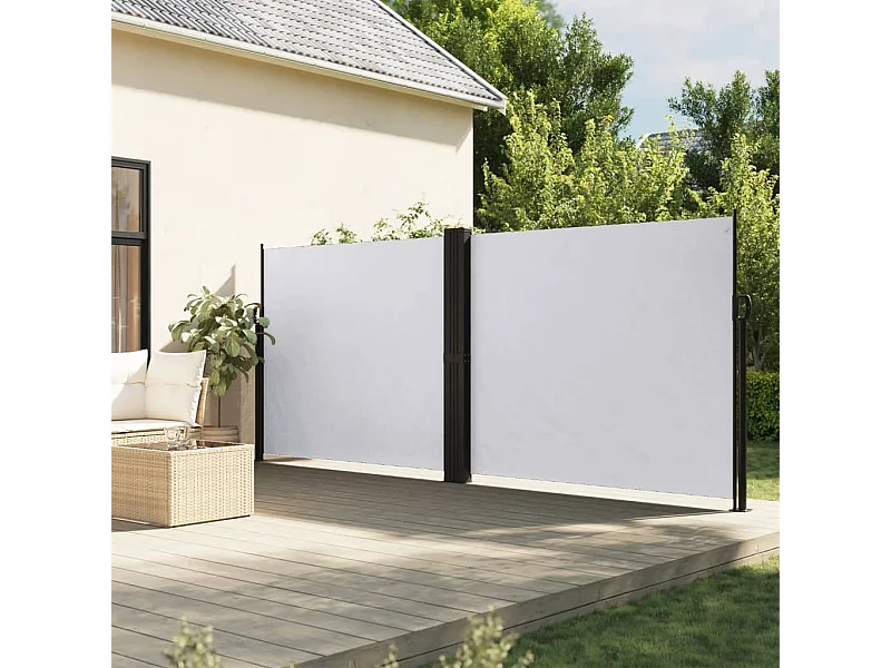 Windscherm uittrekbaar 180x1200 cm wit BE159923