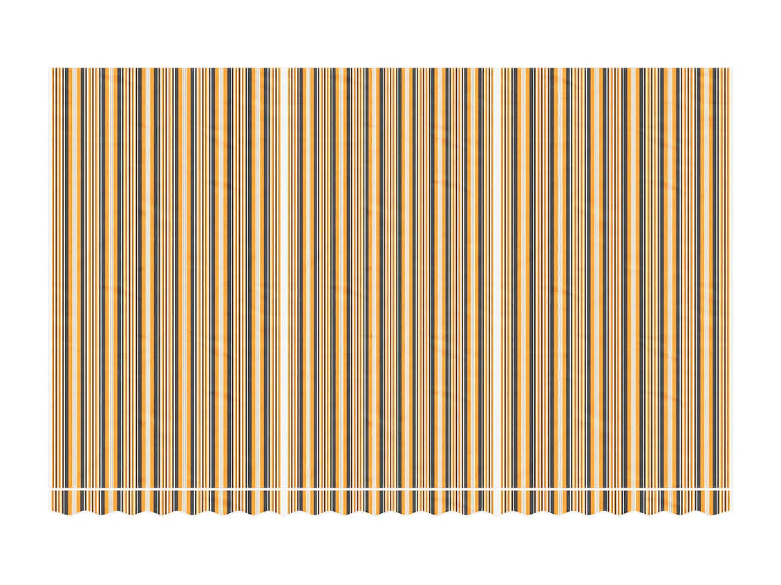 Tissu de remplacement pour auvent rayures multicolores 5x3 m FR18834