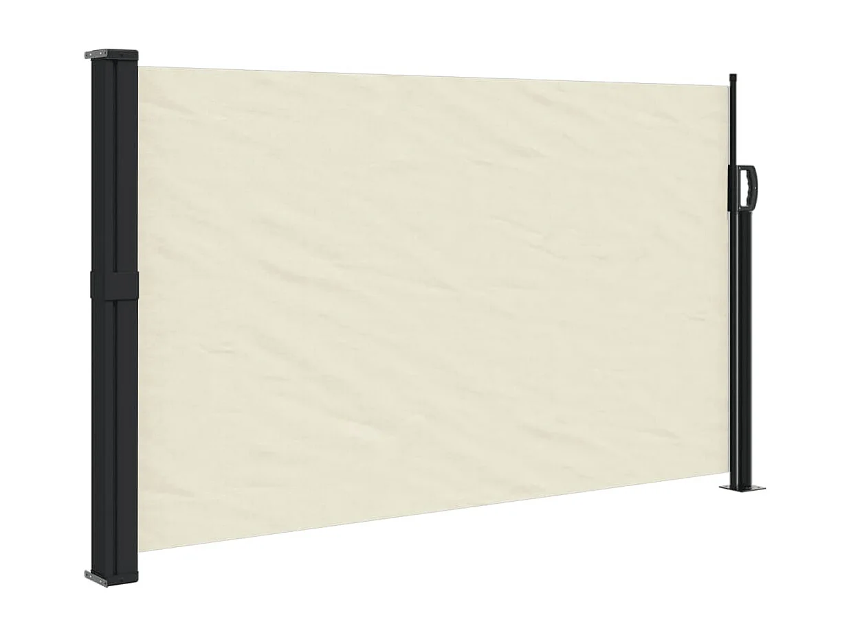 Windscherm uittrekbaar 120x300 cm crèmekleurig BE575822