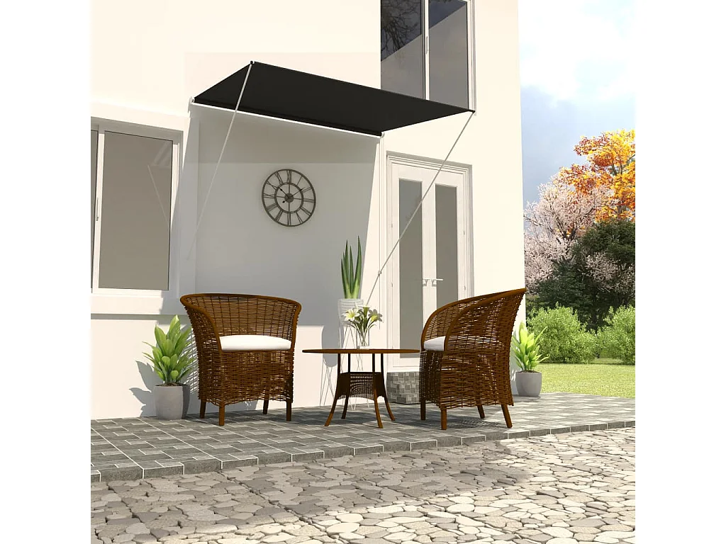 Auvent rétractable 150x150 cm Anthracite FR24450
