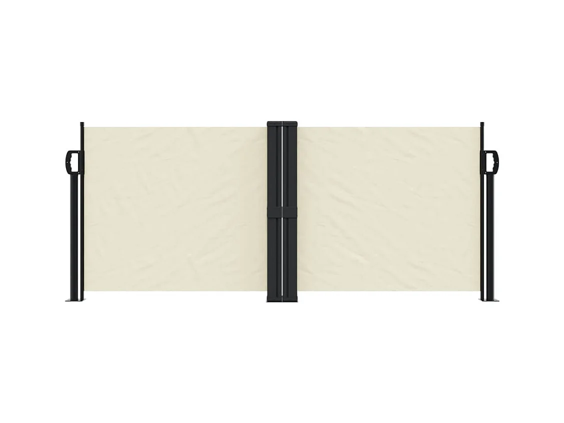 Auvent latéral rétractable crème 100x1000 cm FR36648