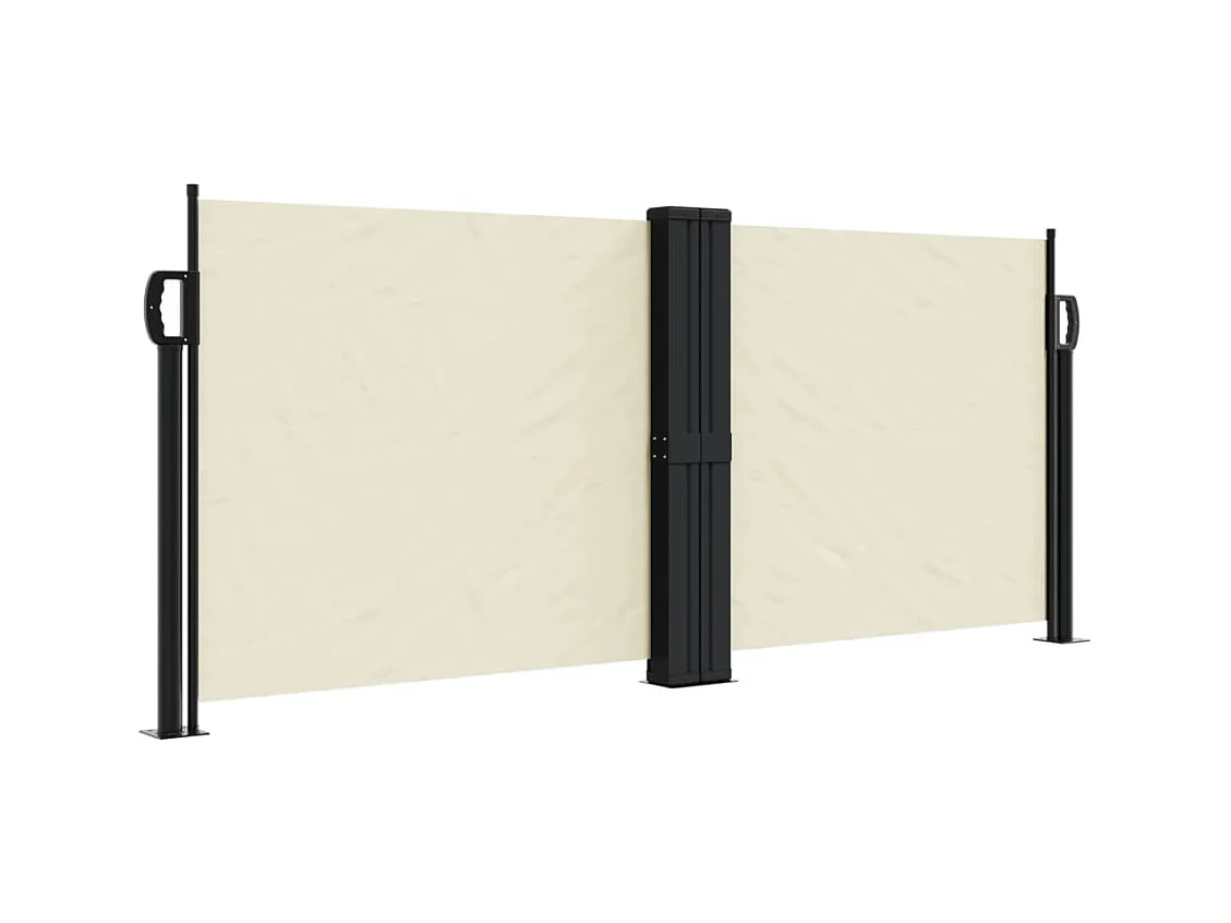 Auvent latéral rétractable crème 100x1000 cm FR36648