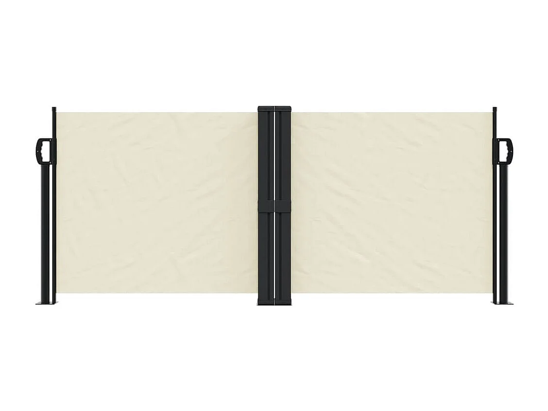 Auvent latéral rétractable crème 100x1000 cm FR36648