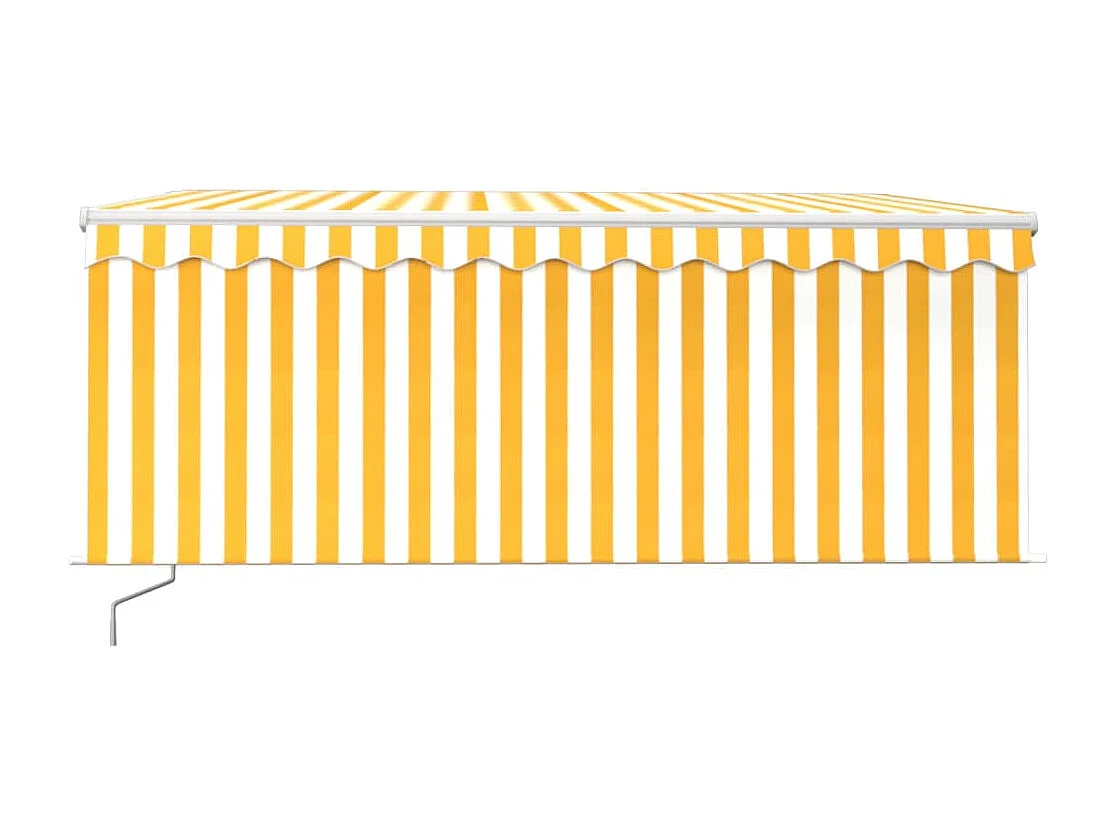 Toldo retráctil manual con persiana LED amarillo/blanco 3x2,5 m ES506260