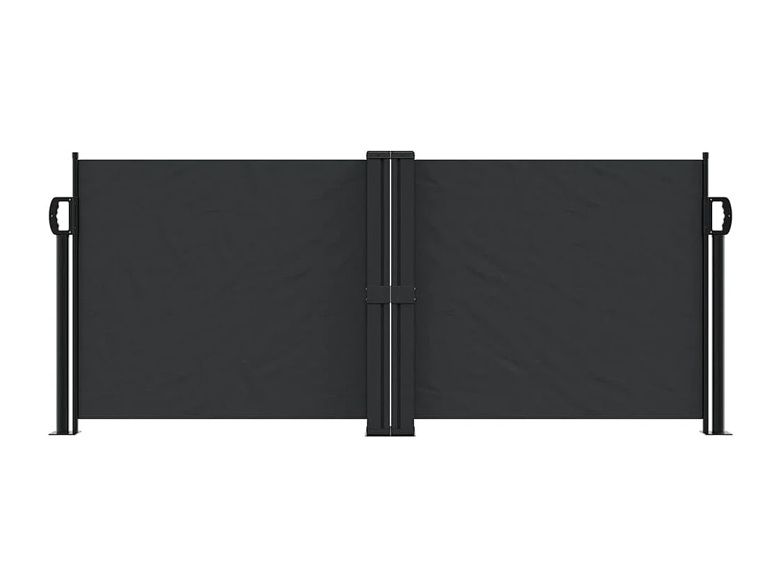 Windscherm uittrekbaar 100x600 cm zwart BE795939