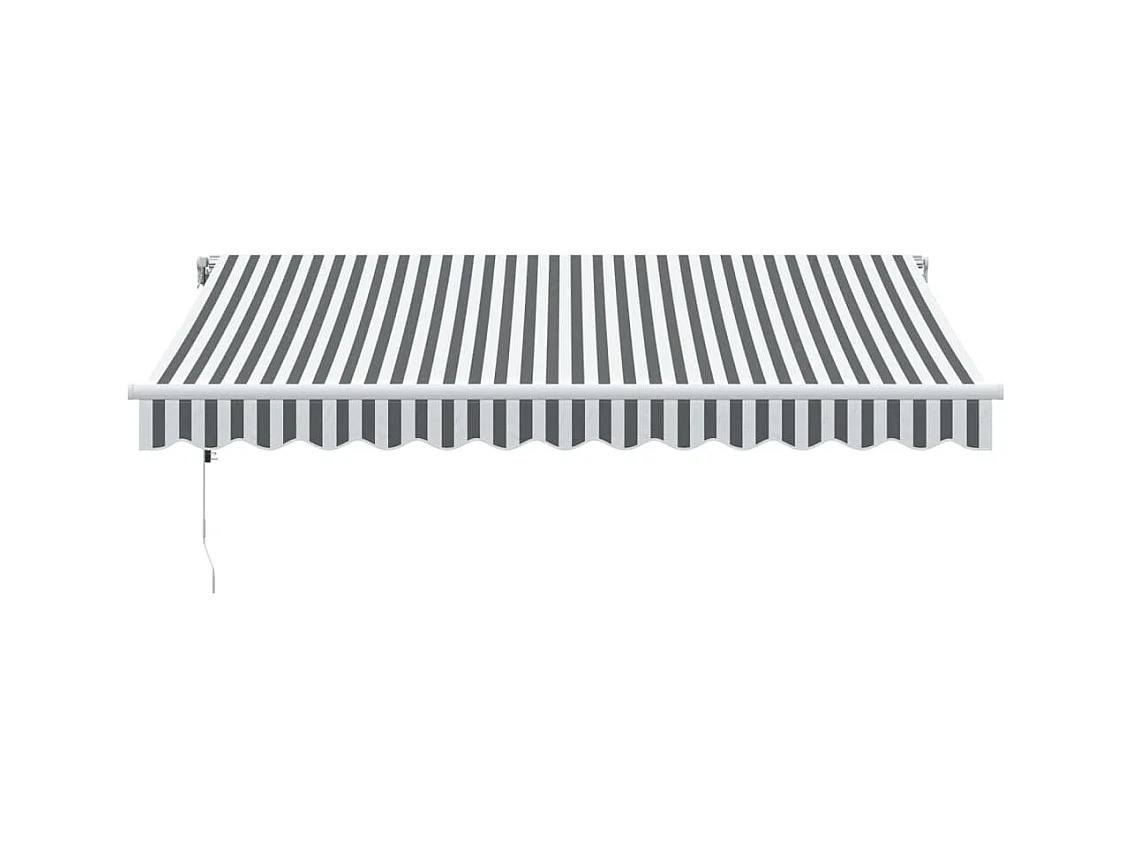 Auvent rétractable automatique anthracite et blanc 350x250 cm FR17324