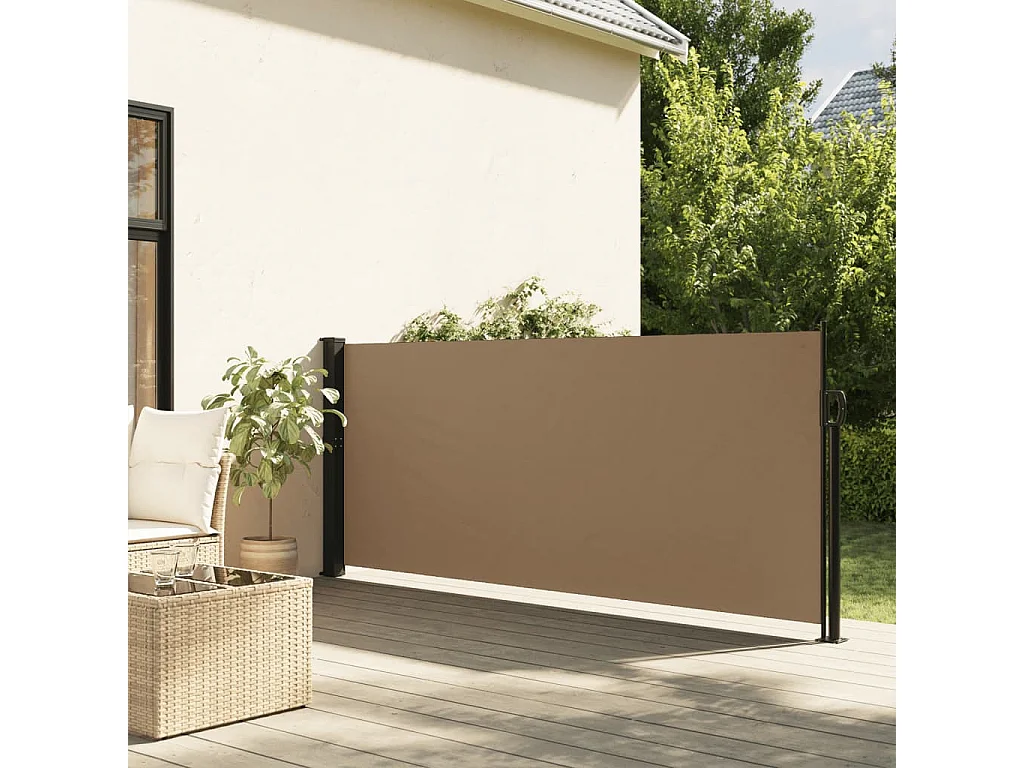 Toldo lateral retráctil gris taupe 140x300 cm ES661555