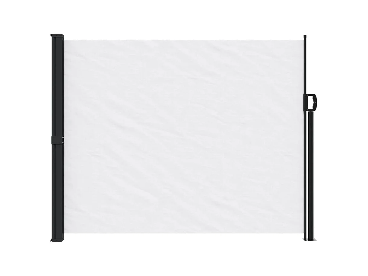 Auvent latéral rétractable blanc 160x500 cm FR71755