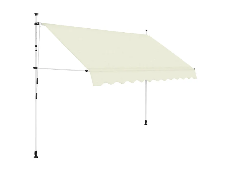 Toldo retráctil de operación manual 250 cm crema ES673374