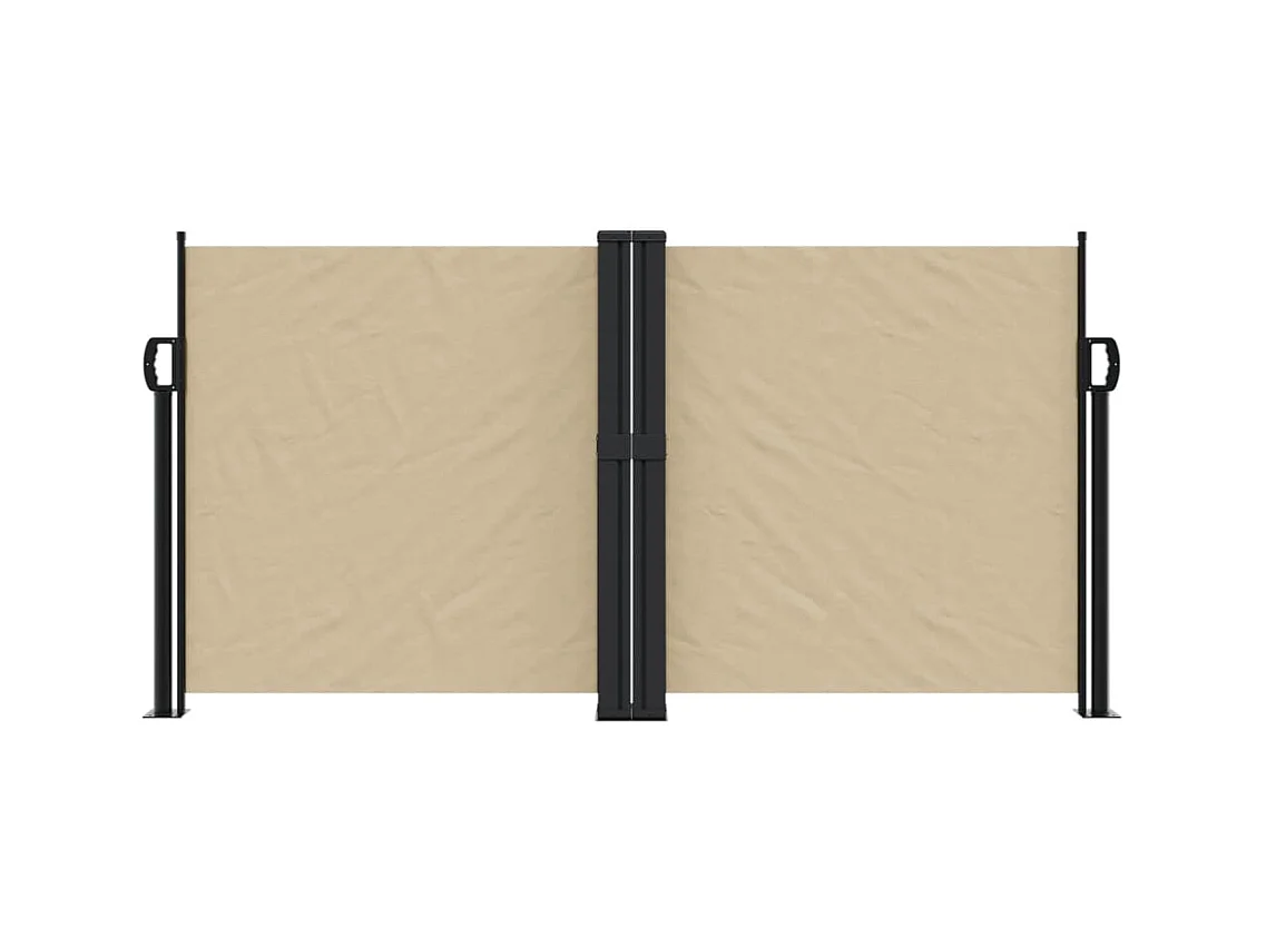 Auvent latéral rétractable beige 120x600 cm FR82423